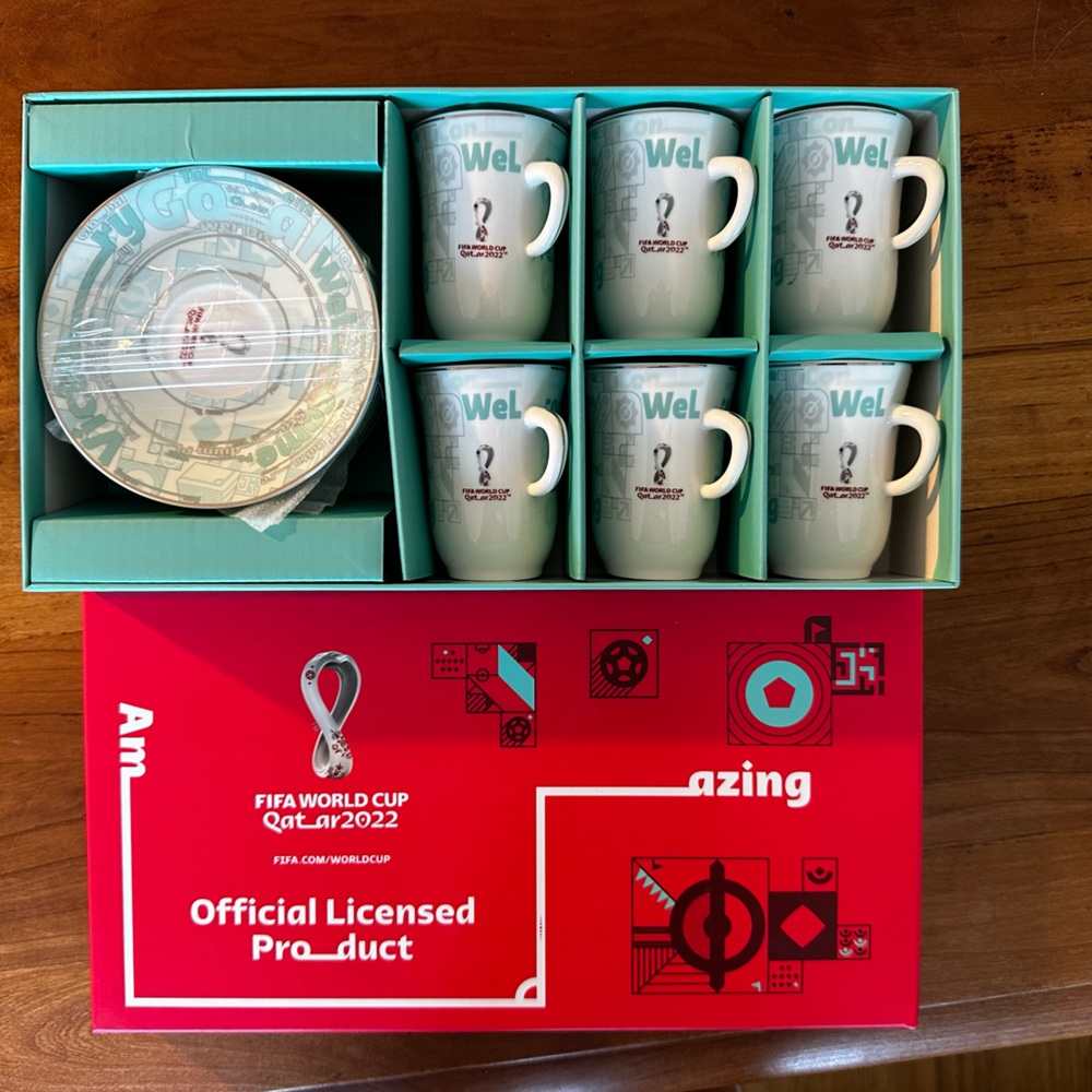 Official FIFA Qatar World Cup 2022 Coffee Set of 6